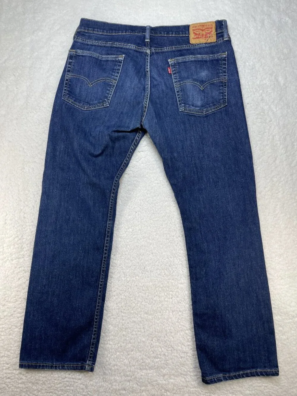 Levis Jeans 513 Mens 36x30 Blue Slim Straight Leg Low Rise Denim 90s Y2K